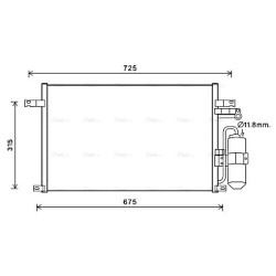 AVA AC Condenser AVA QUALITY COOLING DW5137D OE Ref 96888889