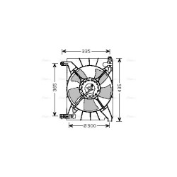 AVA Radiator Fan AVA QUALITY COOLING DW7511 OE Ref 93740673