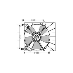 Radiator Fan AVA QUALITY COOLING DW7514 OE Ref 96536581