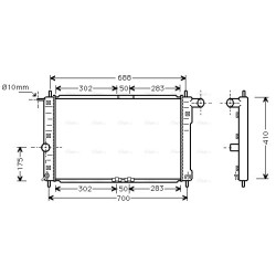 AVA Radiator AVA QUALITY COOLING DWA2014 OE Ref 96182261