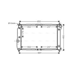 Radiator AVA QUALITY COOLING DWA2067 OE Ref 96444386