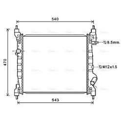 AVA Radiator AVA QUALITY COOLING DWA2141 OE Ref 96676341