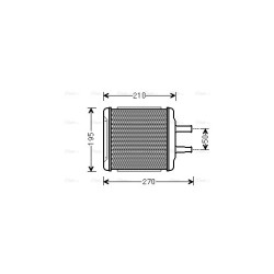 AVA Heater Matrix AVA QUALITY COOLING DWA6088 OE Ref P96554446