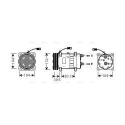 AC Compressor DEUTZ-FAHR 699681 AVA QUALITY COOLING DZAK017 OE Ref 3550921M91