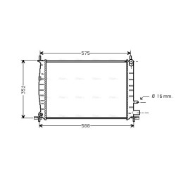 AVA Radiator AVA QUALITY COOLING FD2220 OE Ref 1098806