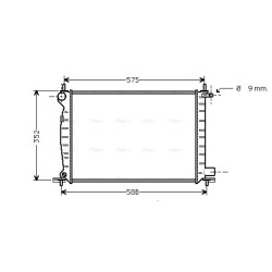AVA Radiator AVA QUALITY COOLING FD2224 OE Ref 1012954