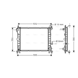 AVA Radiator AVA QUALITY COOLING FD2263 OE Ref 1093713