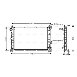 AVA Radiator AVA QUALITY COOLING FD2265 OE Ref 1061192