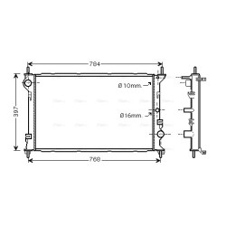AVA Radiator AVA QUALITY COOLING FD2382 OE Ref 4367092