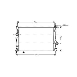 AVA Radiator AVA QUALITY COOLING FD2403 OE Ref 4719006