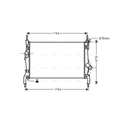 AVA Radiator AVA QUALITY COOLING FD2404 OE Ref 1371296