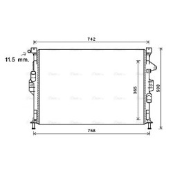 AVA Radiator AVA QUALITY COOLING FD2581 OE Ref 1790336