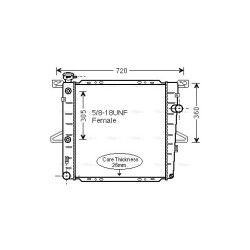 AVA Radiator AVA QUALITY COOLING FD2600 OE Ref XL2Z8005LA
