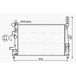 Radiator AVA QUALITY COOLING FD2602 OE Ref 1804849