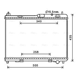 Radiator AVA QUALITY COOLING FD2605 OE Ref 5054660