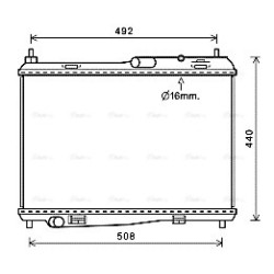 Radiator AVA QUALITY COOLING FD2620 OE Ref 1778265