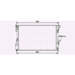 AVA Radiator AVA QUALITY COOLING FD2627 OE Ref AA8Z8005D