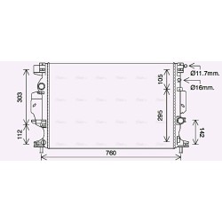Radiator AVA QUALITY COOLING FD2642 OE Ref 2113221
