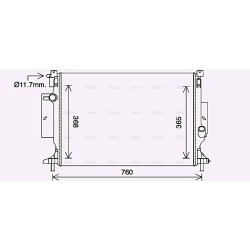 Radiator AVA QUALITY COOLING FD2643 OE Ref EJ738005CA