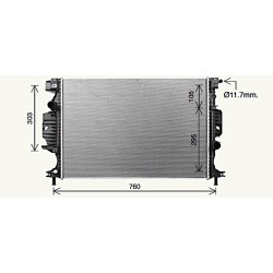 Radiator AVA QUALITY COOLING FD2689 OE Ref 2066575