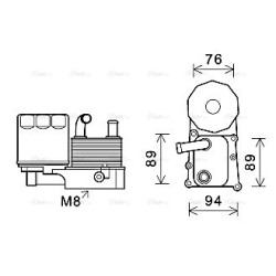Engine Oil Cooler AVA QUALITY COOLING FD3598H OE Ref 1131886