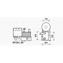 AVA Engine Oil Cooler AVA QUALITY COOLING FD3686H OE Ref 7T1Q68624AA