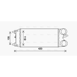 Intercooler AVA QUALITY COOLING FD4649 OE Ref 1722903