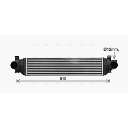 Intercooler AVA QUALITY COOLING FD4691 OE Ref 1873488