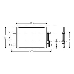 AVA AC Condenser AVA QUALITY COOLING FD5327 OE Ref XS5H19710AA