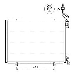 AVA AC Condenser AVA QUALITY COOLING FD5593 OE Ref 1807860