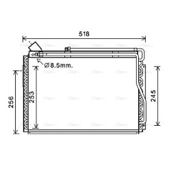 AVA AC Condenser FORD J9 82007142 AVA QUALITY COOLING FD5594 OE Ref 82008740