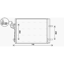 AC Condenser AVA QUALITY COOLING FD5647D OE Ref 1886885