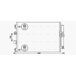 AC Condenser AVA QUALITY COOLING FD5654D OE Ref 1907402