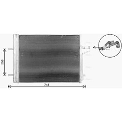 AVA AC Condenser AVA QUALITY COOLING FD5694D OE Ref 1808330