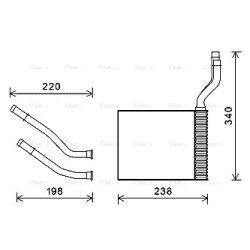 Heater Matrix AVA QUALITY COOLING FD6464 OE Ref 1453312