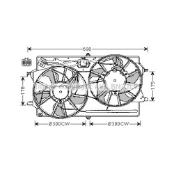 AVA Radiator Fan AVA QUALITY COOLING FD7507 OE Ref 1072555