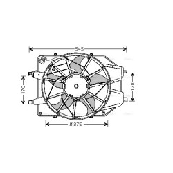 AVA Radiator Fan AVA QUALITY COOLING FD7509 OE Ref 1071108