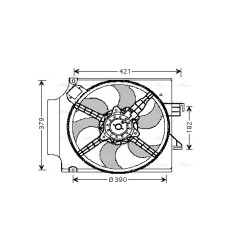AVA Radiator Fan AVA QUALITY COOLING FD7513 OE Ref 1061090