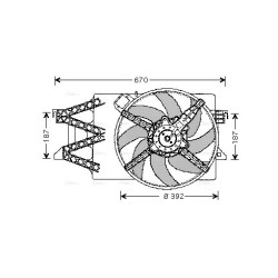 AVA Radiator Fan AVA QUALITY COOLING FD7514 OE Ref 1459030