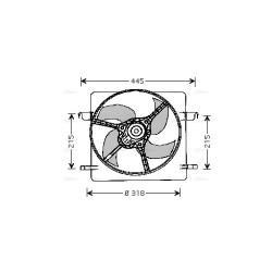 AVA Radiator Fan AVA QUALITY COOLING FD7516 OE Ref 1028684