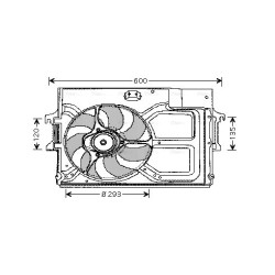 AVA Radiator Fan AVA QUALITY COOLING FD7519 OE Ref 1654375