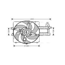 AVA Radiator Fan AVA QUALITY COOLING FD7520 OE Ref 7156962