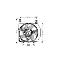 Radiator Fan AVA QUALITY COOLING FD7525 OE Ref 1017985