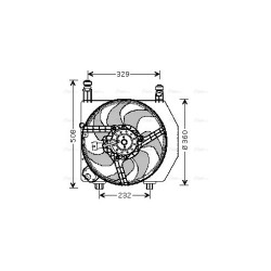 Radiator Fan AVA QUALITY COOLING FD7526 OE Ref 1089652