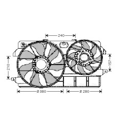 AVA Radiator Fan AVA QUALITY COOLING FD7535 OE Ref 1451528