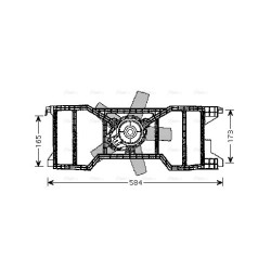 AVA Radiator Fan AVA QUALITY COOLING FD7540 OE Ref 1145420