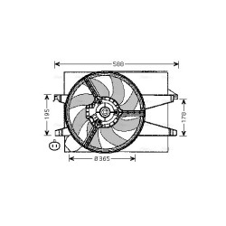AVA Radiator Fan AVA QUALITY COOLING FD7541 OE Ref 1337586