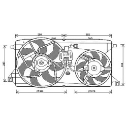 AVA Radiator Fan AVA QUALITY COOLING FD7543 OE Ref 1387434