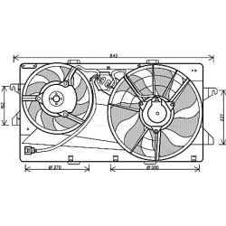 AVA Radiator Fan AVA QUALITY COOLING FD7549 OE Ref 1C158C607DJ