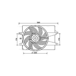 AVA Radiator Fan AVA QUALITY COOLING FD7551 OE Ref 1337586